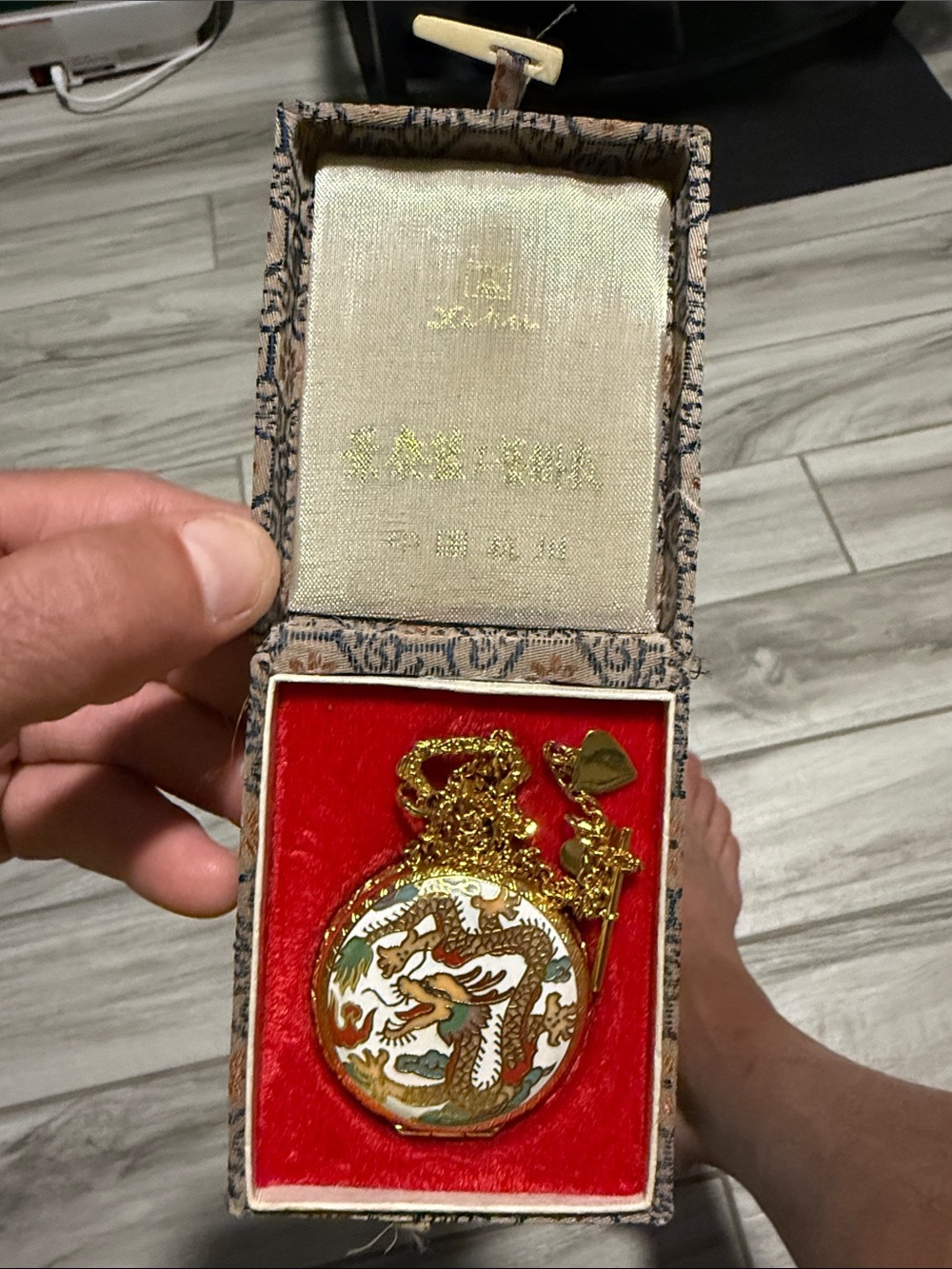 Chinese dragon pocket watch